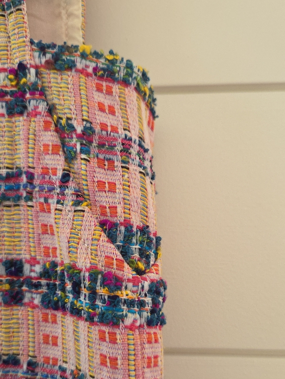 Sezane Pink Multi Tweed Shift Dress- Size 38/6 - Picture 5 of 5
